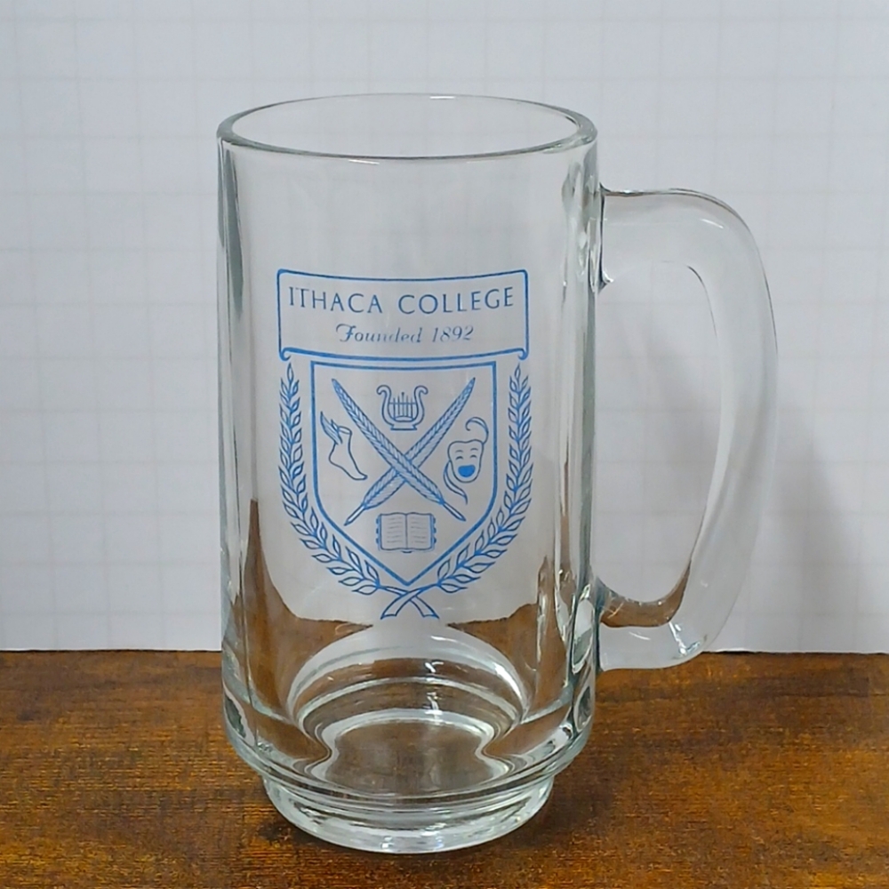 Ithaca College Glass Beer Mug